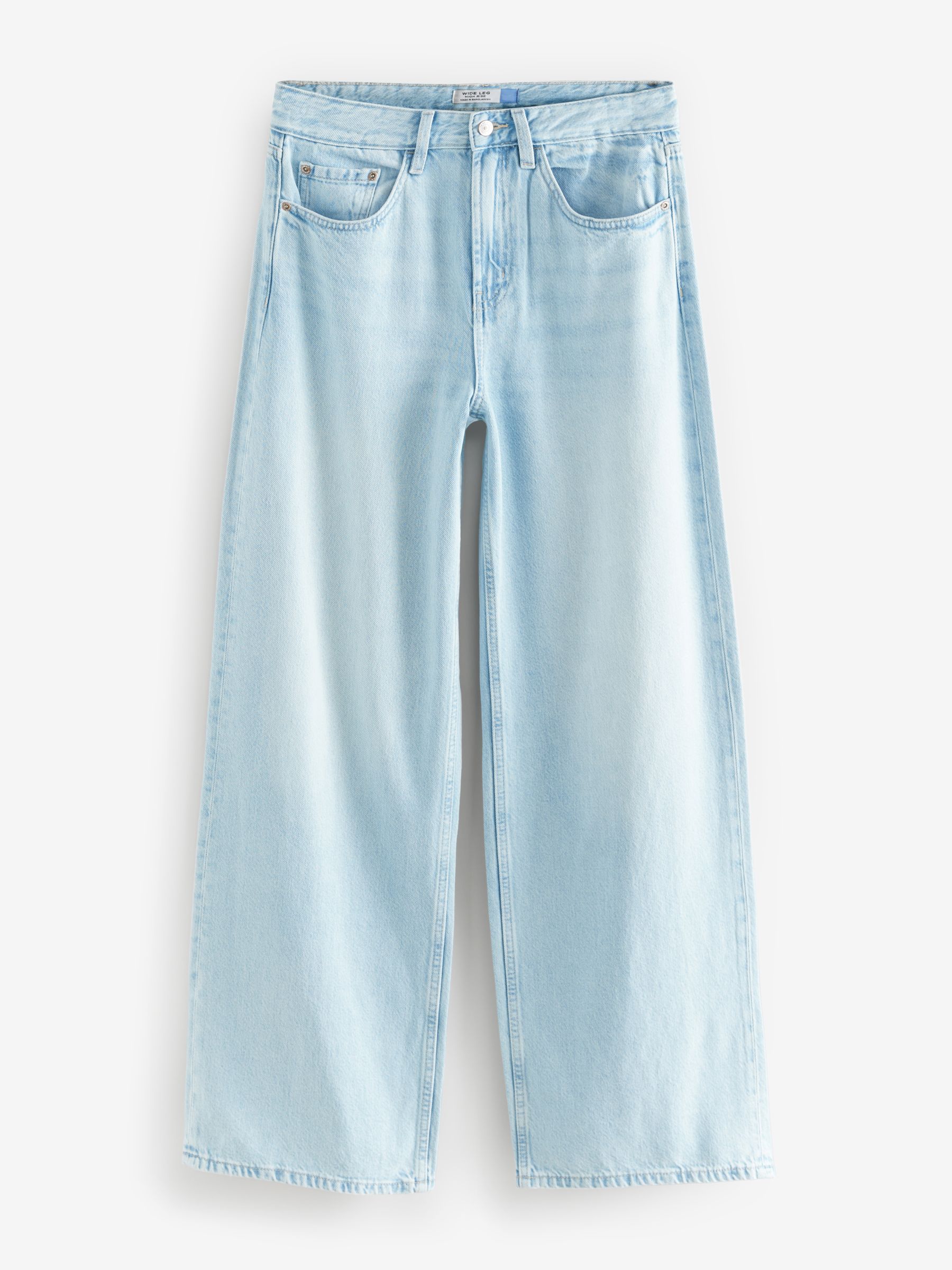 Buy Bleach Wide Leg 100% Cotton Jeans from Next USA