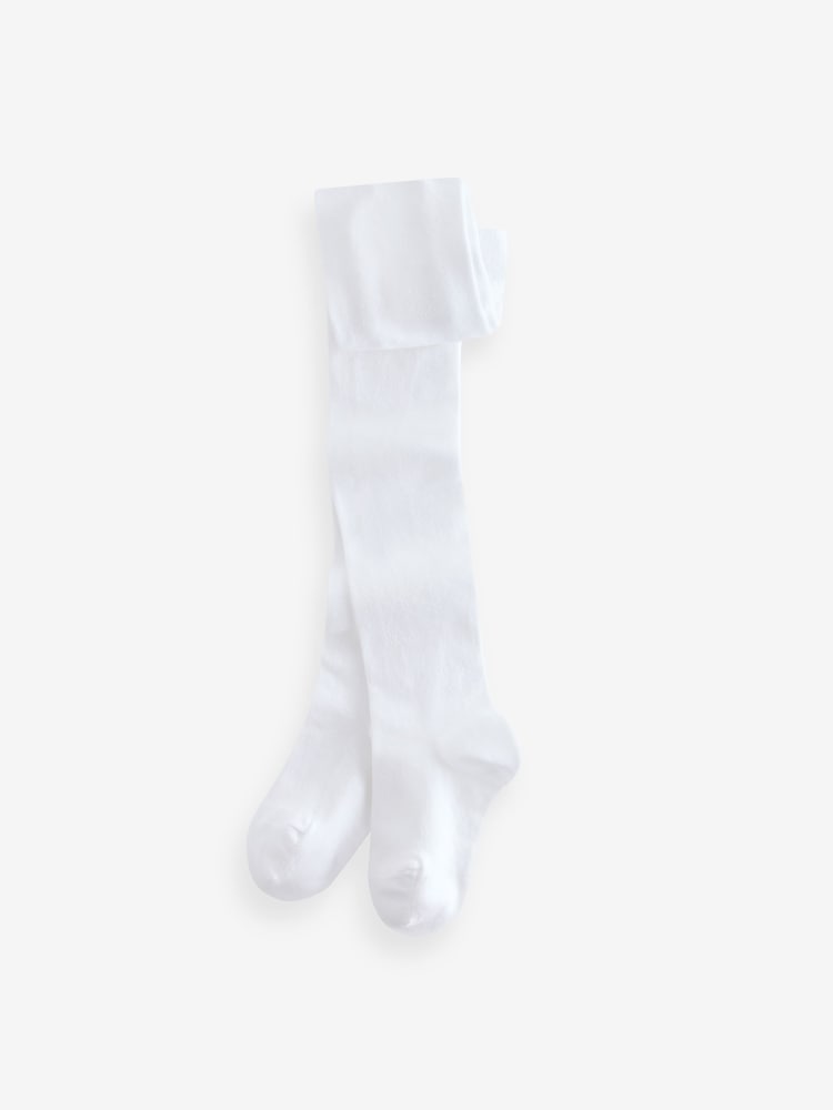White 5 Pack Cotton Rich School Tights - Image 2 of 6