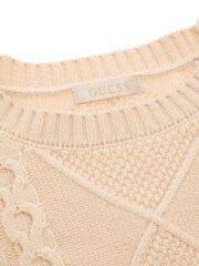 Guess Cream Serena Cable Knit Dress - Image 4 of 4