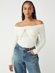 Guess Milana Creamfarbener langärmliger Pullover - Bild 1 von 8