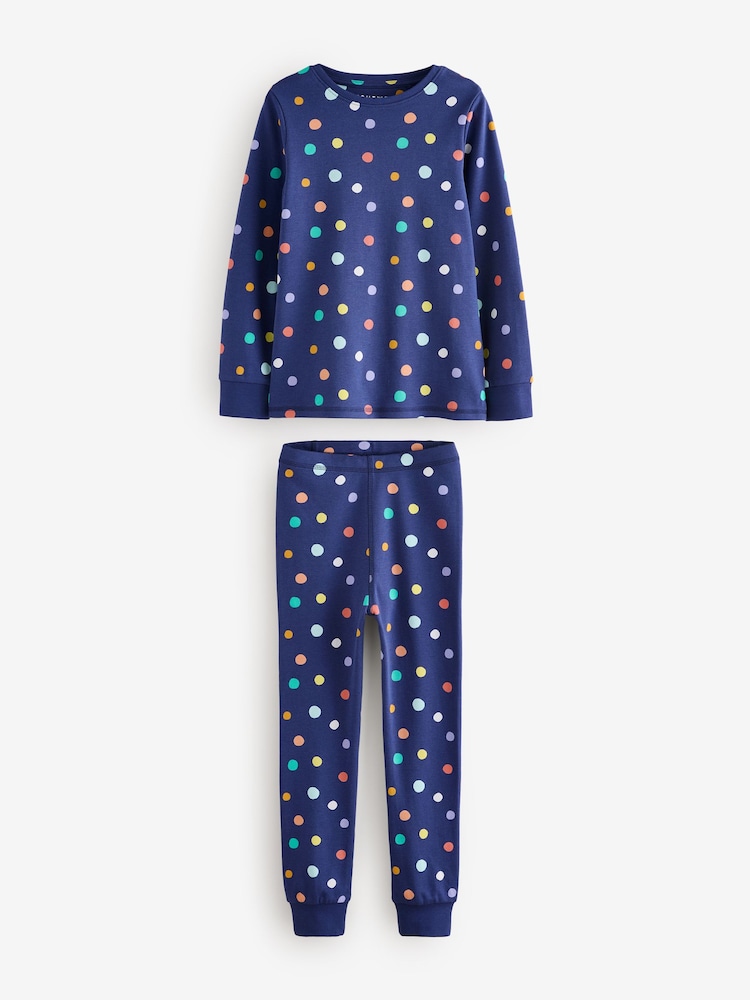 Navy Blue Multi Spot Pyjamas - Image 1 of 1