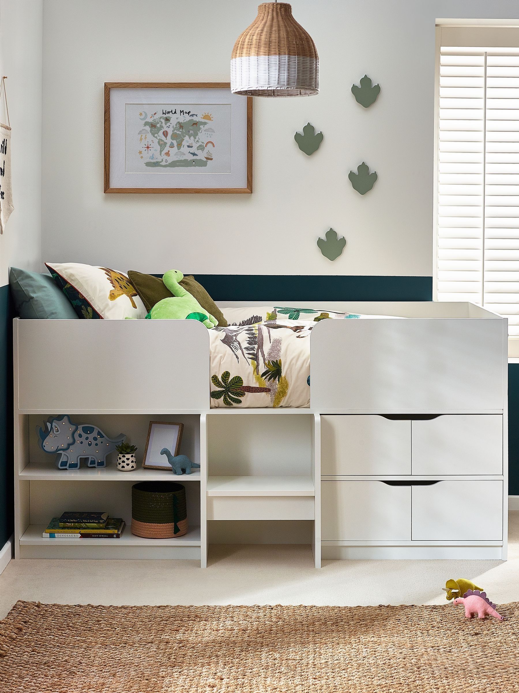 White Compton Kids Cabin Bed
