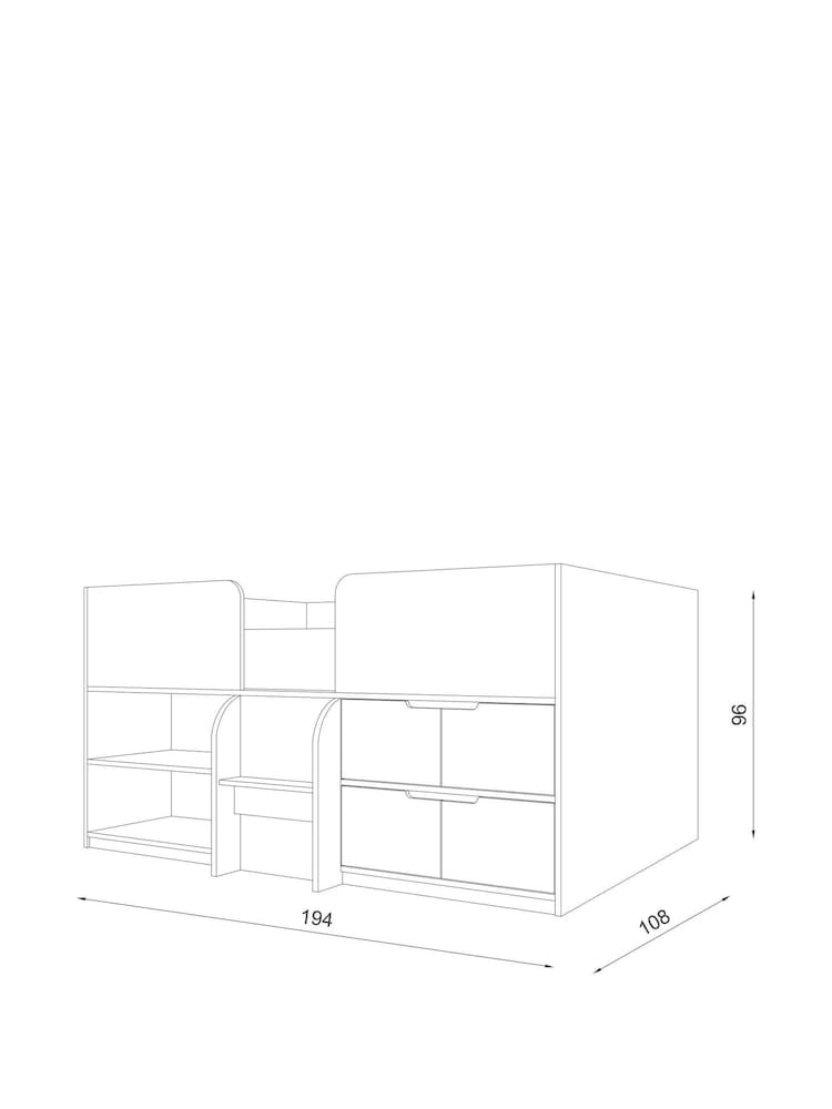 White Compton Kids Cabin Bed - Image 5 of 5