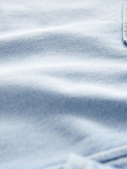 Azul medio con patchwork - Oversize Denim 100% Cotton Shirt - Imagen 8 de 9
