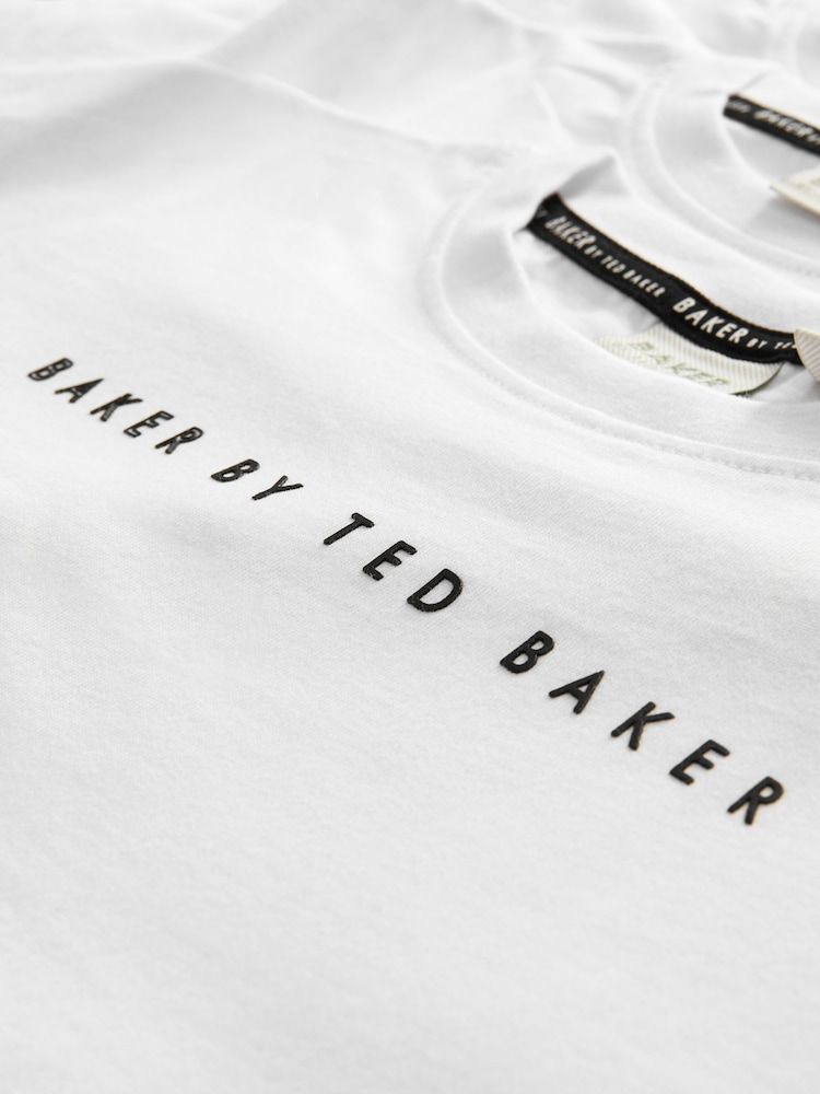 Bela - Baker by Ted Baker 100% Bombažna majica 5 Pakiranje - Slika 5 iz 5