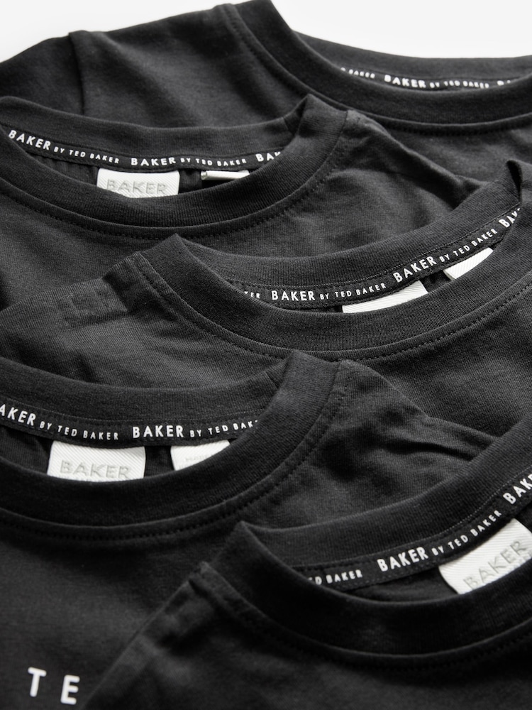 Schwarz - Baker by Ted Baker T-Shirts aus 100 % Baumwolle,5er-Pack - Bild 5 von 5 Schwarz - Baker by Ted Baker T-Shirts aus 100 % Baumwolle,5er-Pack - Bild 5 von 5