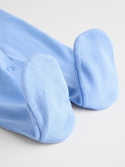 Blue Cement Baby Embroidered Sleepsuits 3 Pack - Image 11 of 12