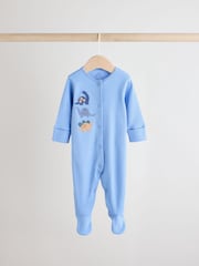 Blue Cement Baby Embroidered Sleepsuits 3 Pack - Image 2 of 12