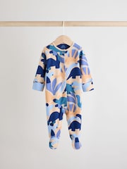 Blue Cement Baby Embroidered Sleepsuits 3 Pack - Image 3 of 12