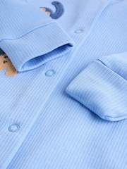 Blue Cement Baby Embroidered Sleepsuits 3 Pack - Image 9 of 12