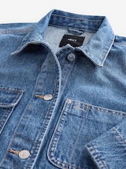 Mid Blue Denim Worker Jacket - Image 6 of 7
