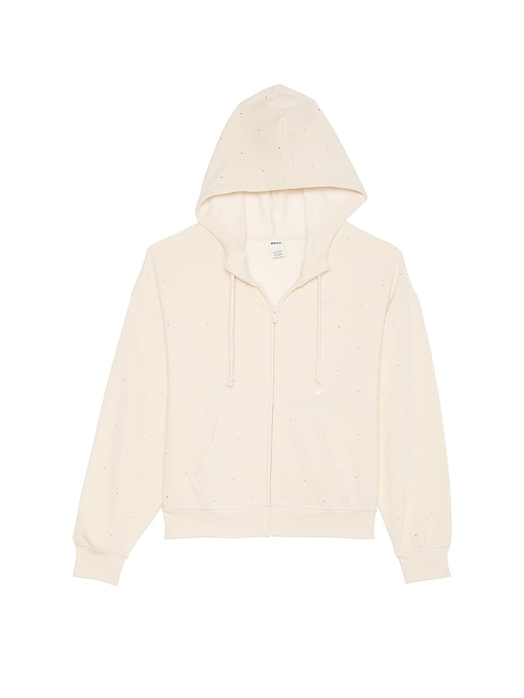 Sweat à Capuche Victoria's Secret Pink - Taille Small Blanc - Occasion Très Bon État - Pour Femme