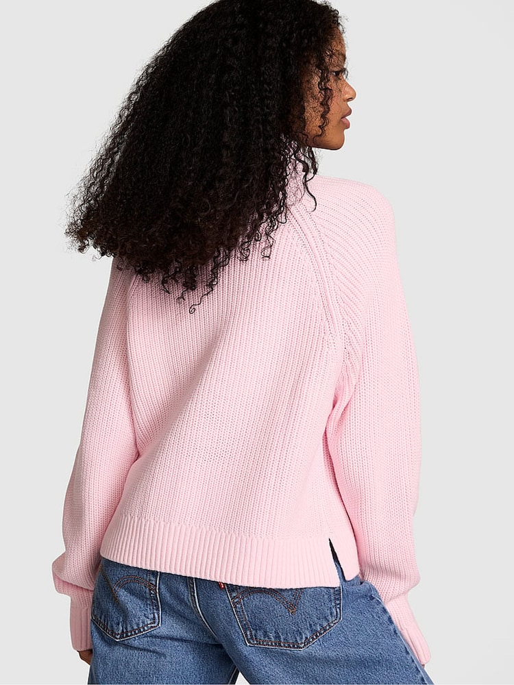 Victoria's Secret PINK Pink Tulip Turtleneck Knitted Jumper - Image 2 of 3