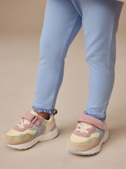 Multi Pastel Elastic Lace Touch Fasten Trainers - Image 1 of 6