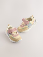 Multi Pastel Elastic Lace Touch Fasten Trainers - Image 2 of 6