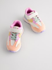 Multi Bright Elastic Lace Trainers - Image 1 of 5