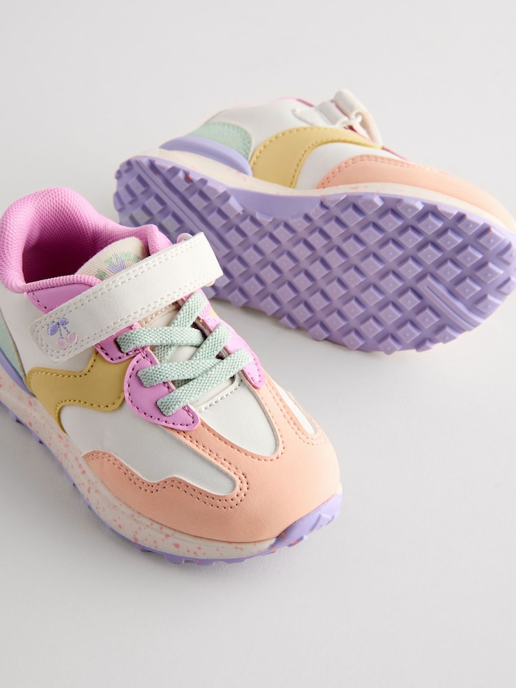 Multi Bright Elastic Lace Trainers - Image 5 of 5