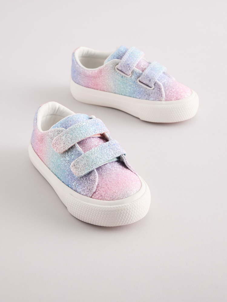 Arcoíris con purpurina - Zapatillas de deporte gruesas con cierre de Velcro - Imagen 1 de 5 Arcoíris con purpurina - Zapatillas de deporte gruesas con cierre de Velcro - Imagen 1 de 5
