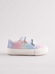 Rainbow Glitter Standard Fit (F) Chunky Trainers With Touch Fastening - Image 2 of 5