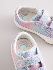 Rainbow Glitter Standard Fit (F) Chunky Trainers With Touch Fastening - Image 3 of 5