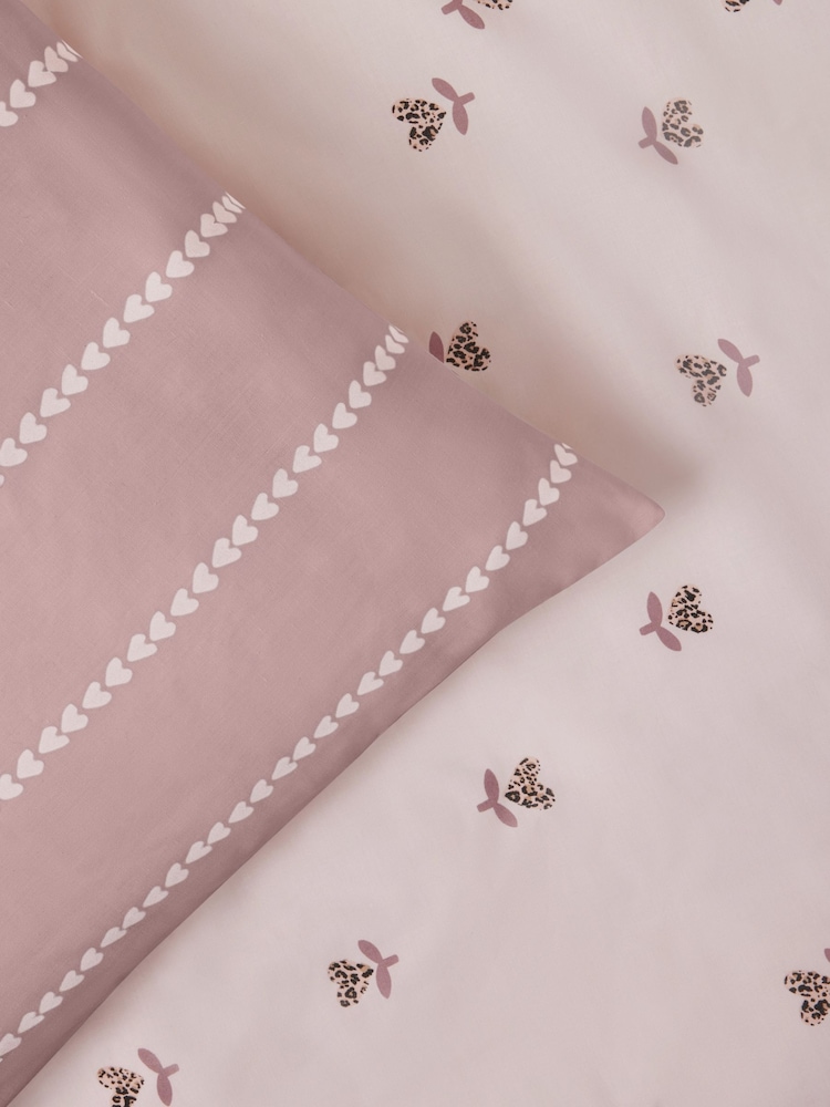 2 Pack Natural Hearts Duvet Cover and Pillowcase Set - Image 5 of 7