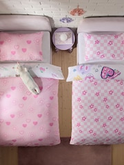 2 Pack Flower/Heart Character Icons Duvet Cover and Pillowcase Set - Image 4 of 6