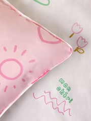 2 Pack Flower/Heart Character Icons Duvet Cover and Pillowcase Set - Image 6 of 6