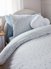 Blue Ditsy Supersoft 100% Cotton Percale 200 Thread Count Duvet Cover and Pillow Case Set - Image 3 of 9