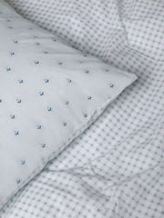 Blue Ditsy Supersoft 100% Cotton Percale 200 Thread Count Duvet Cover and Pillow Case Set - Image 9 of 9