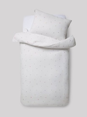 Multi Hearts Crinkle Muslin 100% Cotton Duvet Cover and Pillowcase Set - Image 4 of 6