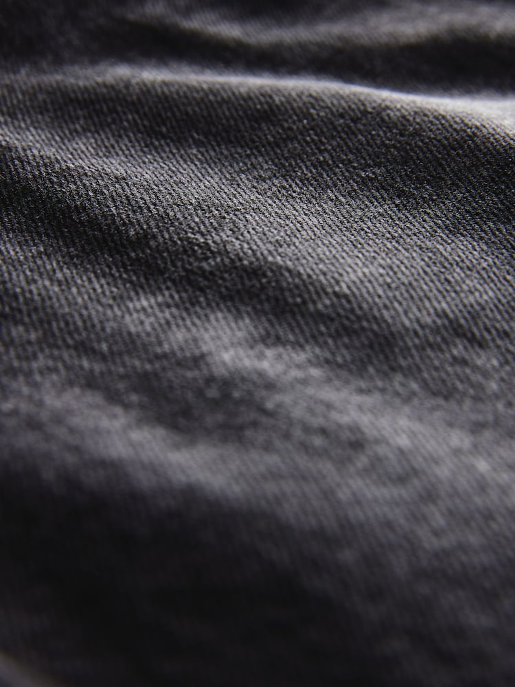Black Bleach Relaxed Turn Up 100% Cotton Denim Shorts - Image 7 of 7