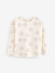 Monochrome Long Sleeve 100% Cotton T-Shirts 3 Pack - Image 3 of 4