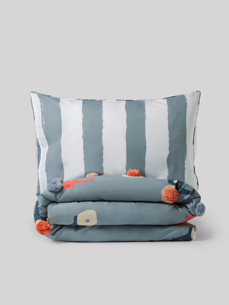 Diggers With Poms Duvet Cover and Pillowcase Set - Image 5 of 6