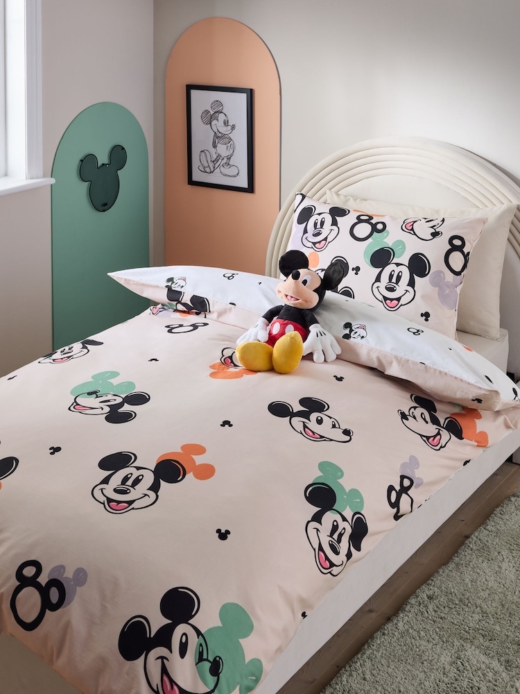 طقم غطاء لحاف وكيس وسادة من القطن 100% بتصميم Disney Mickey Mouse - صورة 1 من 9 طقم غطاء لحاف وكيس وسادة من القطن 100% بتصميم Disney Mickey Mouse - صورة 1 من 9
