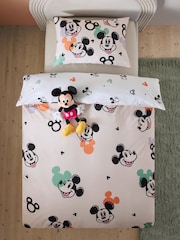 Natural Disney Mickey Mouse 100% Cotton Duvet Cover and Pillowcase Set - Image 3 of 9