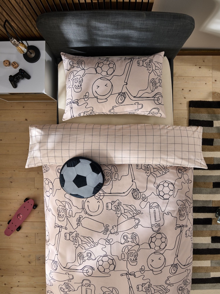 Natural Multi Hobby Duvet Cover and Pillowcase Set - Image 3 of 3