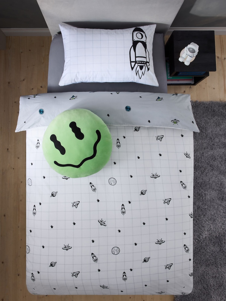 Spaceships Supersoft 100% Cotton Percale 200 Thread Count Duvet Cover and Pillow Case Set - Image 2 of 9