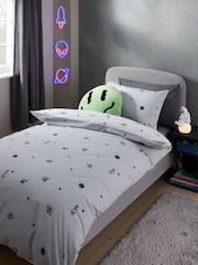 Spaceships Supersoft 100% Cotton Percale 200 Thread Count Duvet Cover and Pillow Case Set - Image 3 of 9