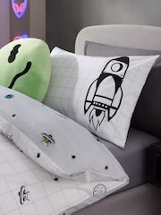 Spaceships Supersoft 100% Cotton Percale 200 Thread Count Duvet Cover and Pillow Case Set - Image 5 of 9