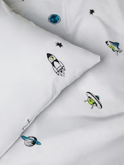 Spaceships Supersoft 100% Cotton Percale 200 Thread Count Duvet Cover and Pillow Case Set - Image 9 of 9