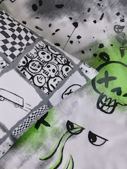 2 Pack Neon Graffiti Duvet Cover and Pillowcases Set - Image 8 of 8
