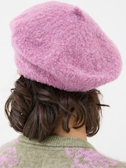 FatFace Beret Pink Hat - Image 2 of 4