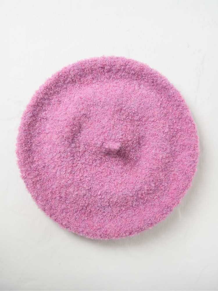 FatFace Beret Pink Hat - Image 4 of 4