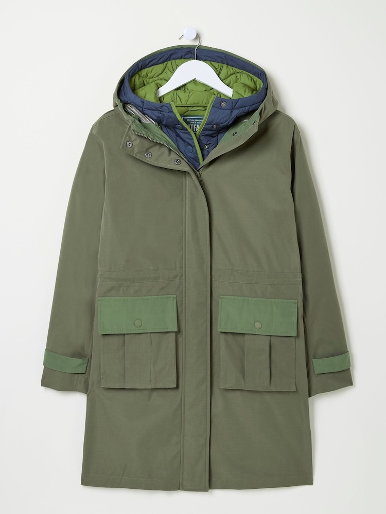 FatFace Mira Green Multiway Parka - Image 7 of 7