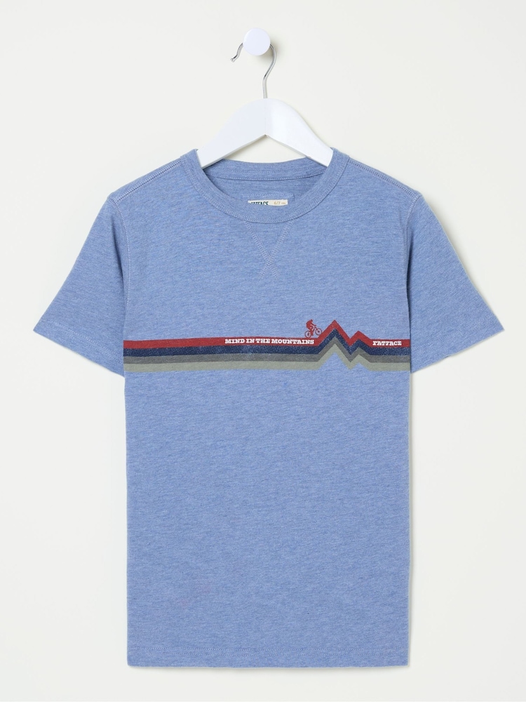 FatFace Blue Bike Stripe T-Shirt - Image 5 of 5 FatFace Blue Bike Stripe T-Shirt - Image 5 of 5