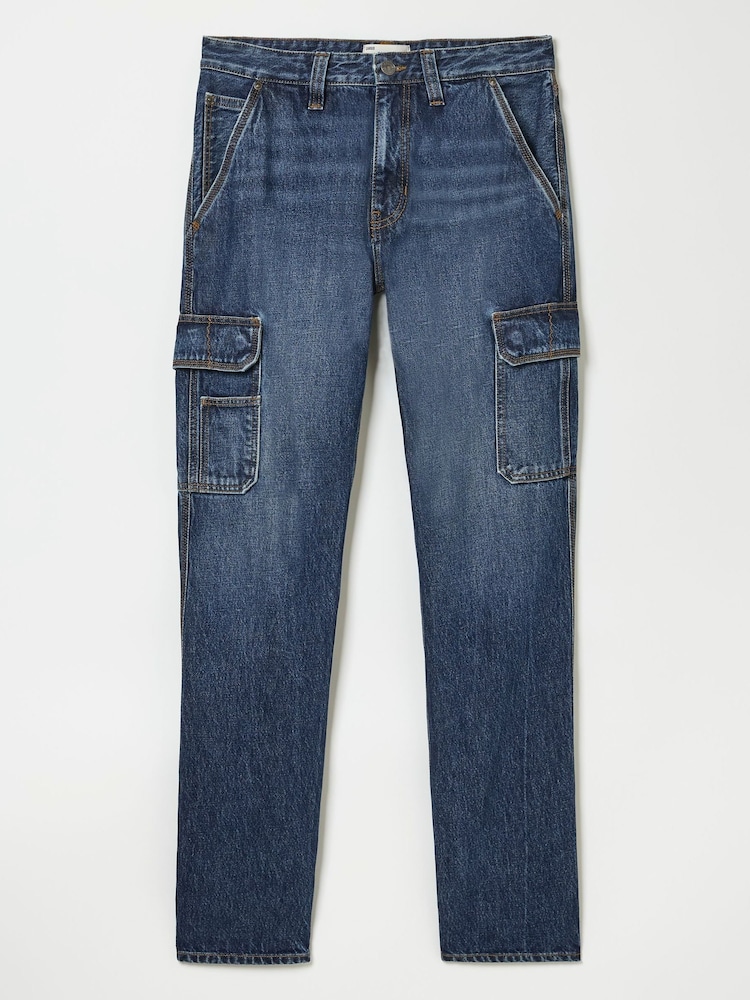 Indigo modra - FatFace Cargo Jeans - Slika 6 iz 6