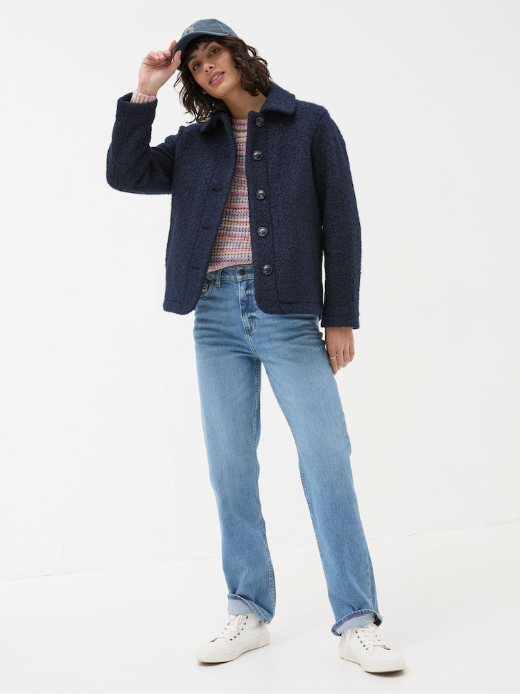 FatFace Mae Blue Short Jacket - Image 1 of 5