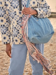 FatFace Astrid Blue Pocket 100% Cotton Tote Bag - Image 3 of 3