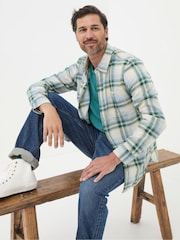 FatFace Green Long Sleeve Tyburn Check Shirt - Image 3 of 5