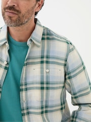 FatFace Green Long Sleeve Tyburn Check Shirt - Image 4 of 5